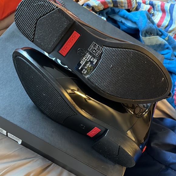 COACH Rubber Rain Bootie (Otter Rubber) Size 11B run small (fits like 9 1/2) - Picture 5 of 5